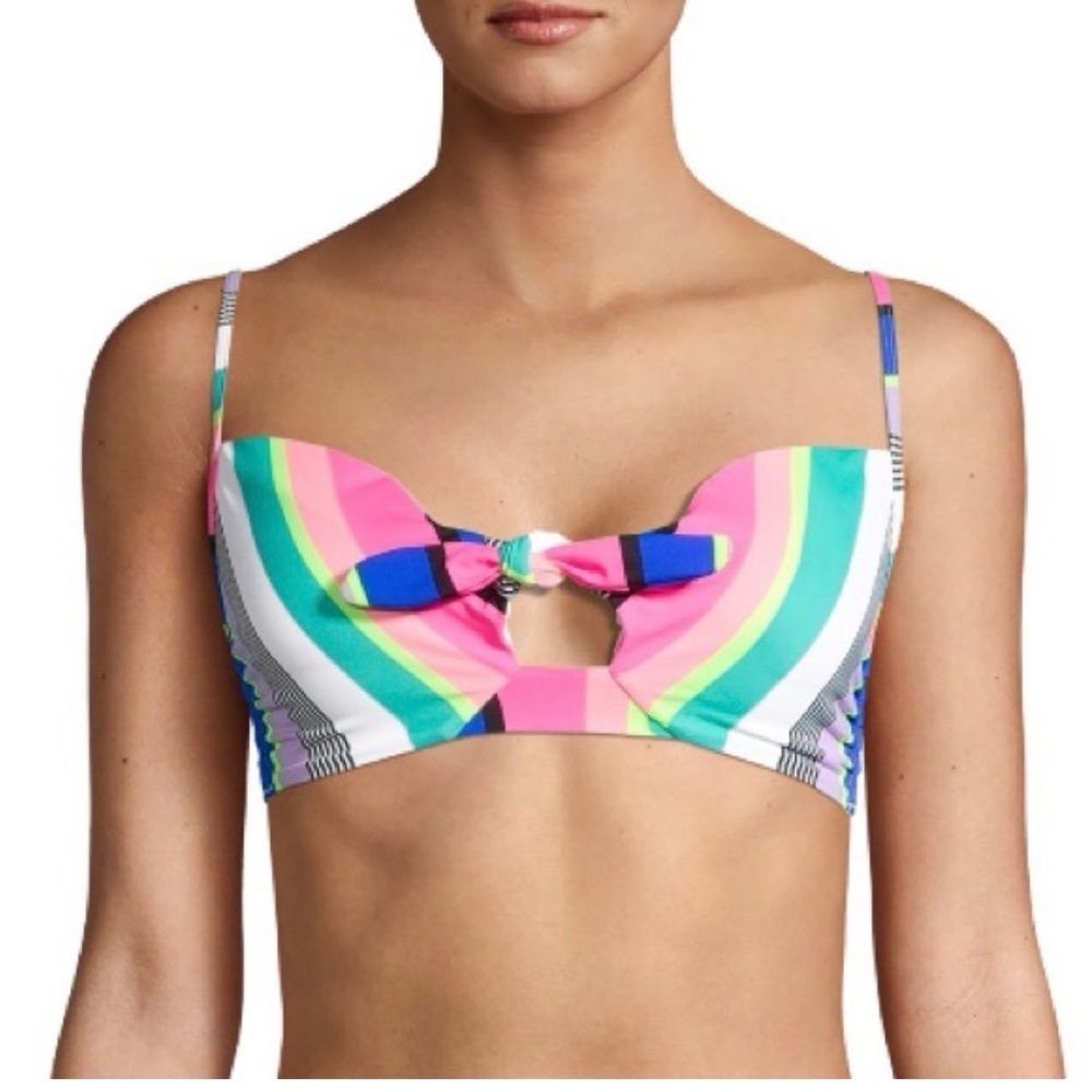 NOBO Multicolor Bikini Top with Knot Detail